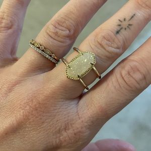 Kendra Scott Elyse Gold Ring in Iridescent Druzy